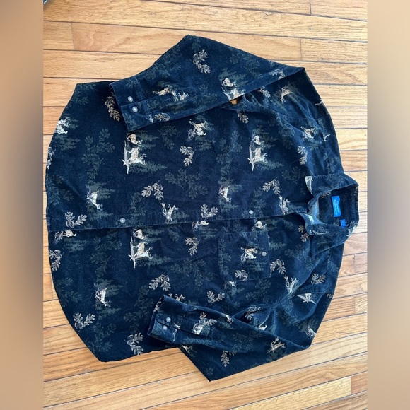 Vtg Natural Reflections Button Down Shirt Women’s Large Novelty Deer Outdoors - Picture 2 of 6